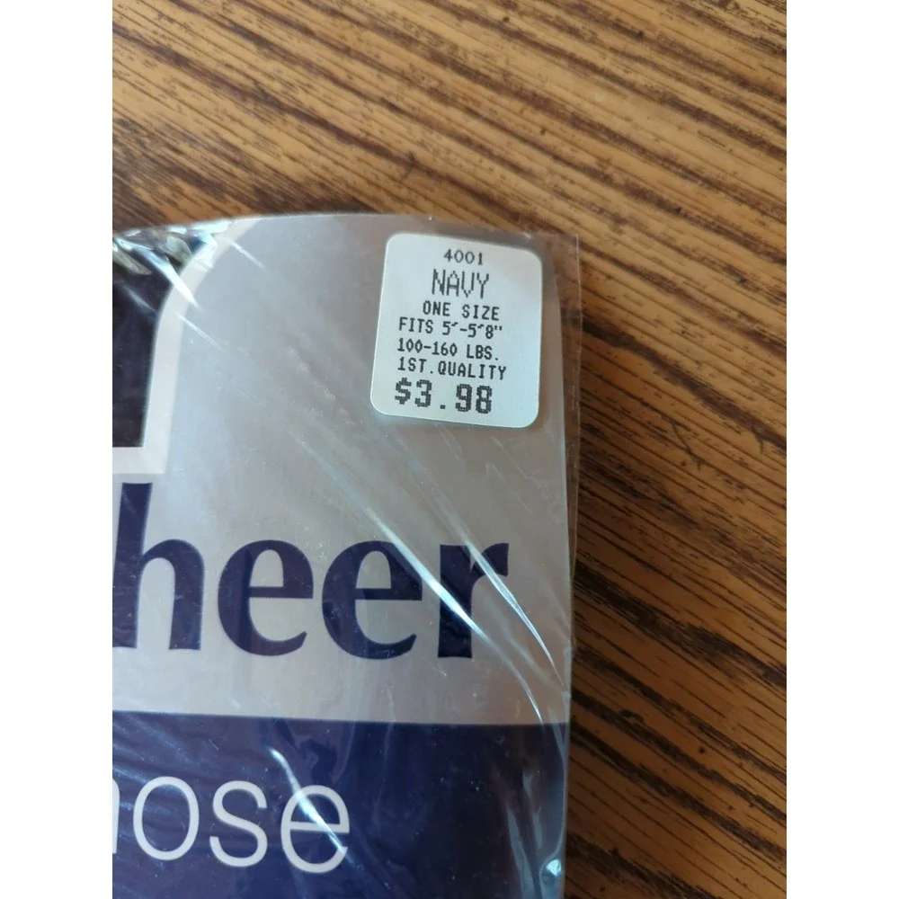 New Vintage Fashion Ultra Sheer Pantyhose Navy‎ Blue Fits 5'5- 5'8 & 100-160lbs